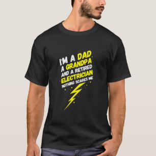T-shirt Mens Funny Retraité Electricien Citation amusante