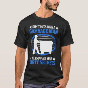 T-shirt Mens Garbage Man Garbage Collection Ville Nettoyag