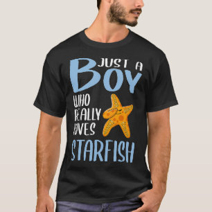 T-shirt Mens Gift Starfish Juste Un Garçon Qui Aime Vraime