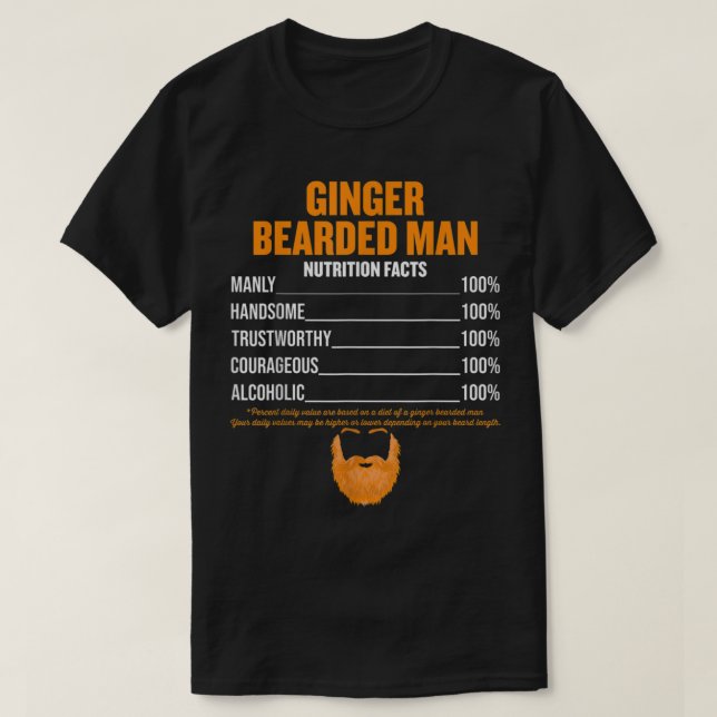 T-shirt Mens Ginger Porté homme nutricion faits rousse (Design devant)