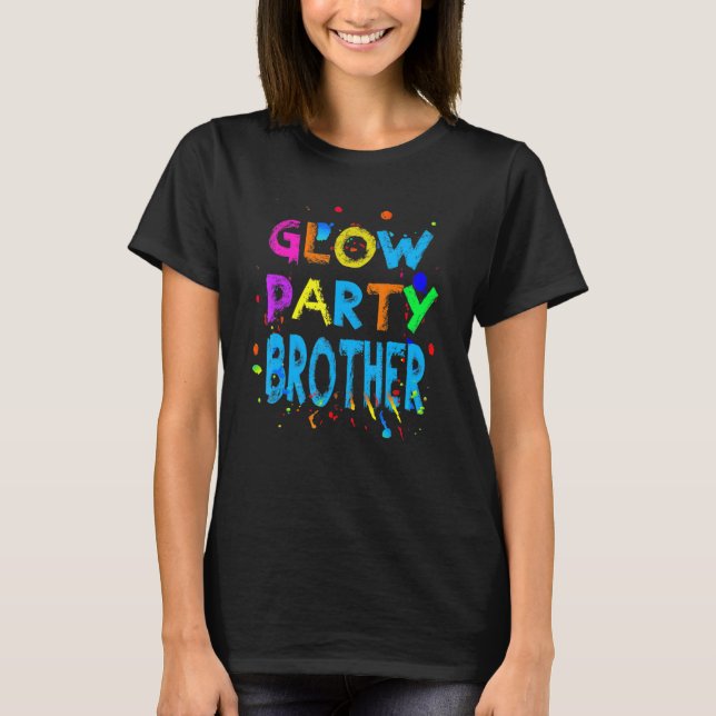 T-shirt Mens Glow Party   Glow Party   Glow Party Brother (Devant)