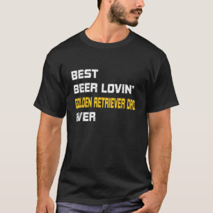T-shirt Mens Golden Retriever Meilleure bière Aimer Golden