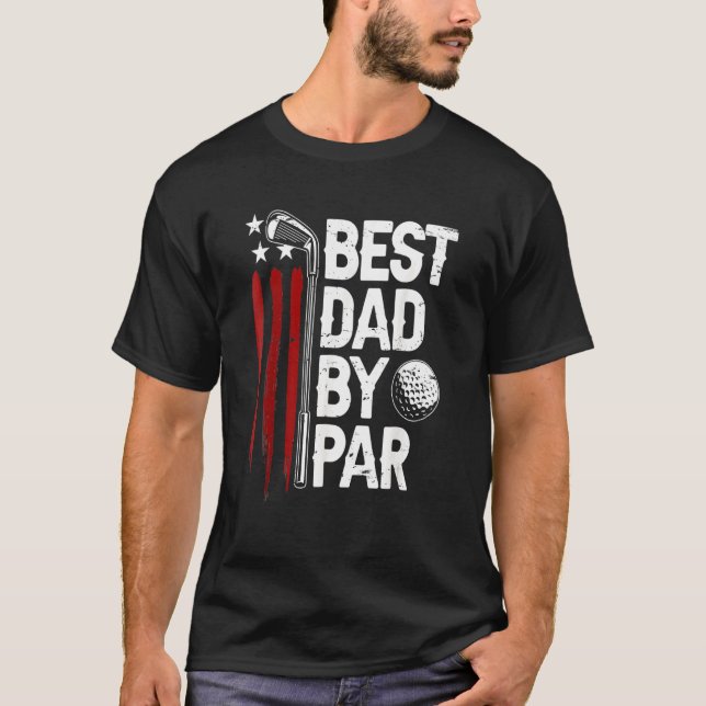 T-shirt Mens Golf Best Papa Par Par Par Daddy Golfer Ameri (Devant)