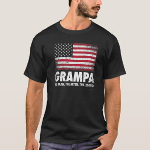 T-shirt Mens Grampa L'Homme Le Mythe La Légende Grand-Père