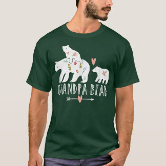 T-shirt Mens Grand-pa Bear 2 Enfants Twin Cubs, Cool Grand