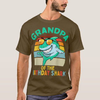 T-shirt Mens Grand-pa jumelage famille requin Anniversaire
