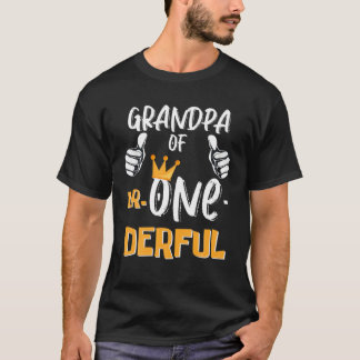 T-shirt Mens Grand-Père De M. Onederful 1E Anniversaire Pr