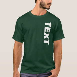T-shirt Mens Grand Texte De Police Les Deux Côtés Imprimer