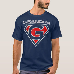 T-shirt Mens Grandpa Super Hero Meilleur Père Jour Cadeau 