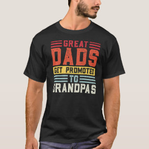 T-shirt Mens Great Dads est promu Grand-père Grandpas