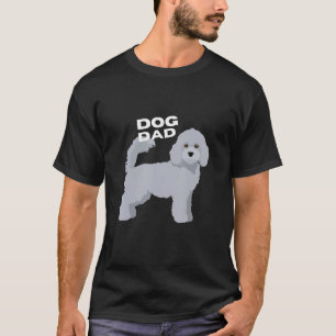 T-shirt Mens Grey Poodle Chien Papa Homme