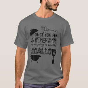 T-shirt Mens Grill Dads, Chien Chaud Drôle Saucisson Weine