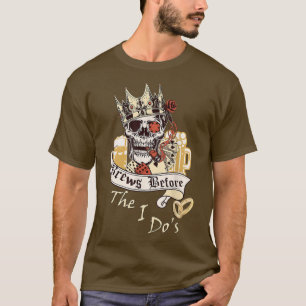 T-shirt Mens Groom Brasse Avant Je Dos Funny Bachelor Part