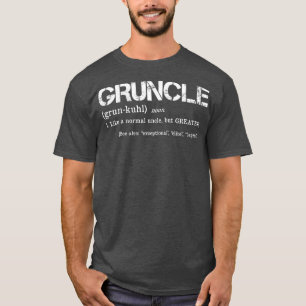 T-shirt Mens Gruncle Définition Cool Oncle Cadeau pour