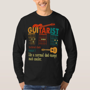 T-shirt Mens Guitariste D A D Chord Comme Un Papa Normal E