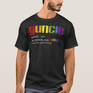 T-shirt Mens Guncle Définition Lgbt Tee Pour Gay Uncle