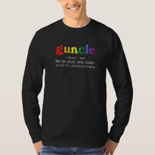 T-shirt Mens Guncle Définition Rainbow Pride Couleur Pour