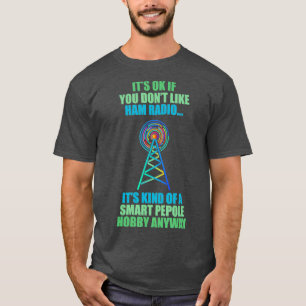 T-shirt Mens Ham Radio Opérateur Amateur Smart Personnes