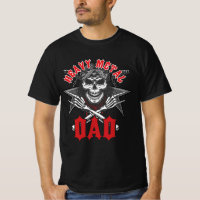 Mens Heavy Metal Papa Rock Band Metalhead Heavy Mu