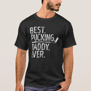 T-shirt Mens Hockey Meilleur Pucking Papa Jamais Entraîneu