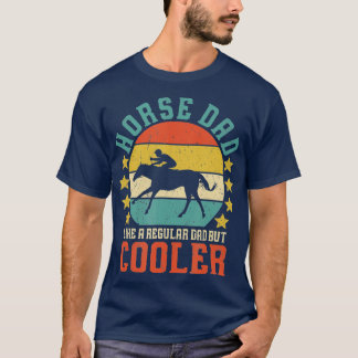 T-shirt Mens Horse Papa Horseback équitation Fête des père