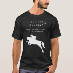 T-shirt Mens Horse Show Mari Pour Chasseur Jumper et Eve