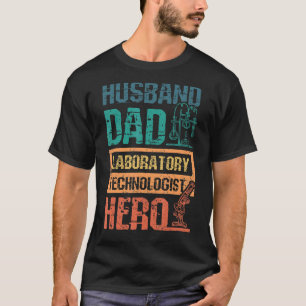T-shirt Mens Husband père technologue de laboratoire héros