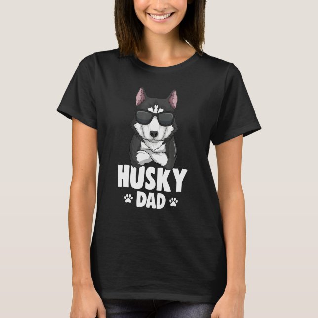 T-shirt Mens Husky Dad Dog Lover (Devant)