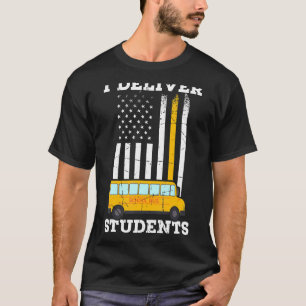 T-shirt Mens I Livrer Étudiants Conducteur de bus scolaire
