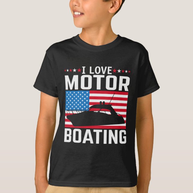 T-shirt Mens I Love Motorboating Tee Nitro B (Devant)