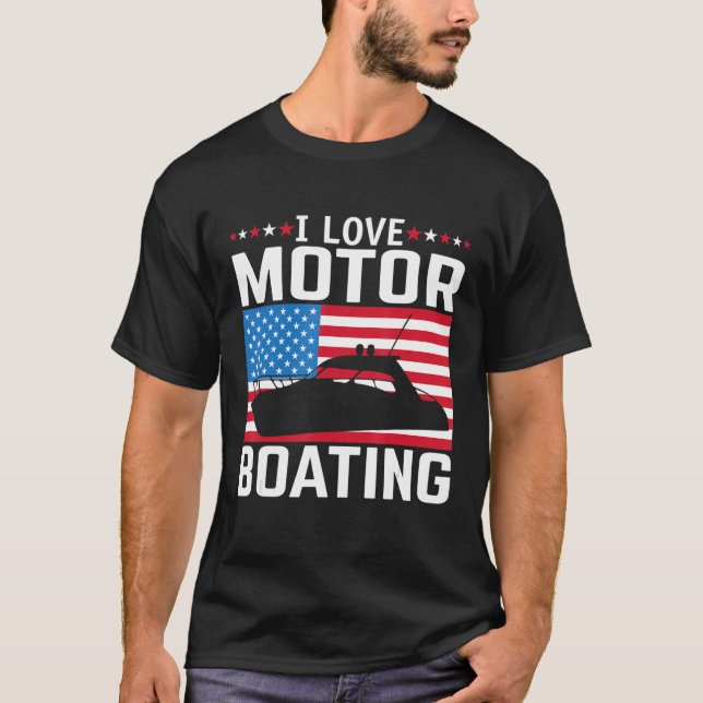 T-shirt Mens I Love Motorboating Tee Nitro B (Devant)