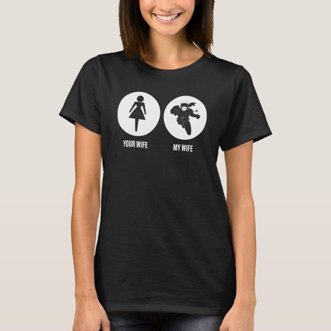 T-shirt Mens Infirmier Votre Femme Ma Femme Infirmière Cit (Devant)