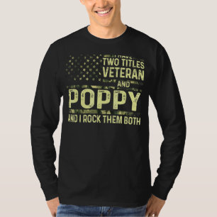 T-shirt Mens J'Ai Deux Titres Vétérinaire Et Pavot Je Rock