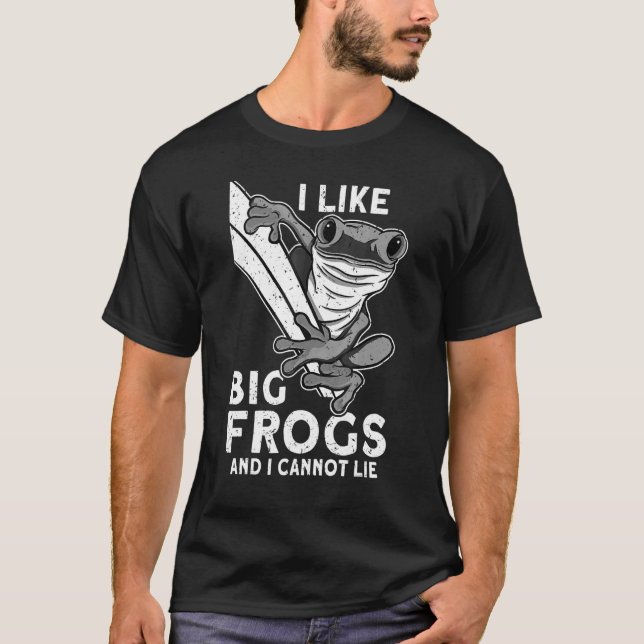 T-shirt Mens J'aime les grenouilles géantes et je ne peux  (Devant)