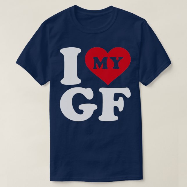 T-shirt Mens J'aime ma GF (Design devant)