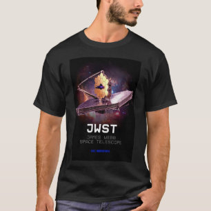 T-shirt Mens James Webb Télescope spatial JWST noir