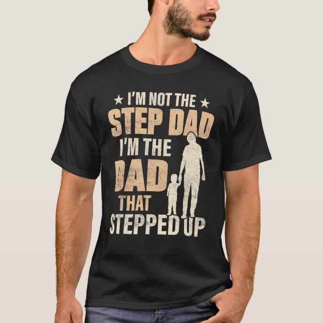 T-shirt Mens Je ne suis pas l'étape Papa Je suis le papa q (Devant)