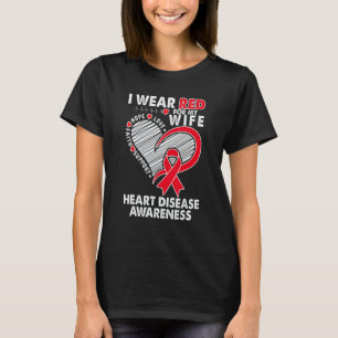 T-shirt Mens Je Porte Du Rouge Pour Mes Femmes Défenseurs