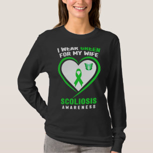 T-shirt Mens Je Porte Du Vert Pour Ma Femme Sensibilisatio