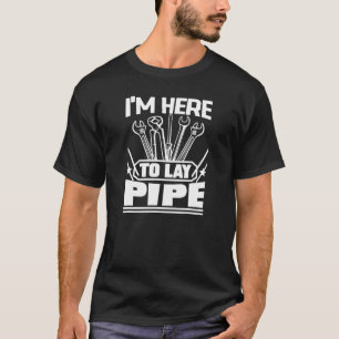 T-shirt Mens Je suis ici pour poser des outils de plombier