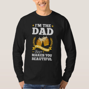 T-shirt Mens Je suis le papa Je suis la bière de preuve vo