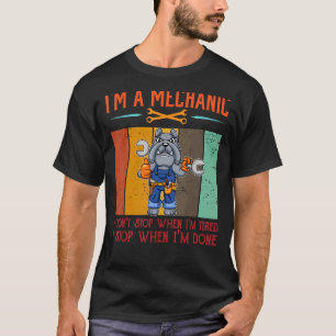 T-shirt Mens Je suis Mécanique Stop Quand Je Suis Fait Méc
