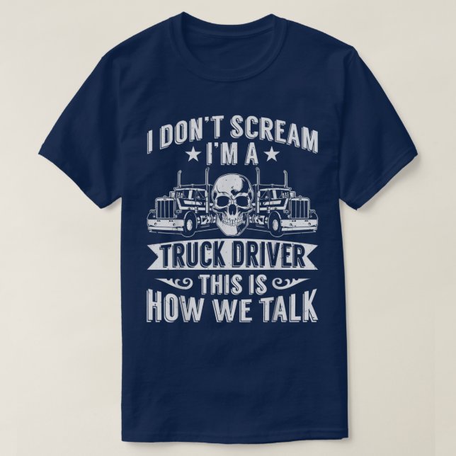 T-shirt Mens Je suis un conducteur de camion Voici comment (Design devant)