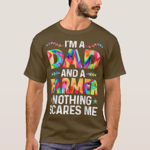 T-shirt Mens Je suis un papa et un fermier Drôle Fête des