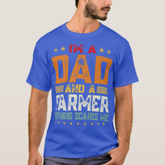 T-shirt Mens Je suis un papa et un fermier Drôle Fête des 