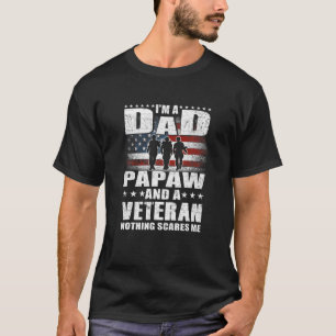 T-shirt Mens Je Suis Un Papa Un Papaw Et Un Vétéran T Chem