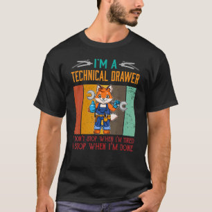 T-shirt Mens Je suis un tiroir technique Stop quand je sui