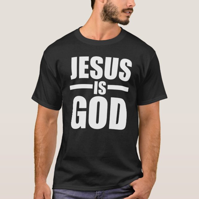 T-shirt Mens Jésus est Dieu T (Devant)