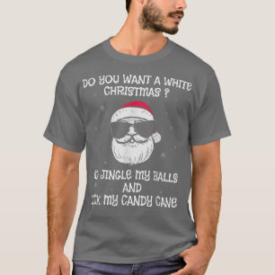 T-shirt Mens Jingle Mes Boules Lick Mon Sucre de canne Bla
