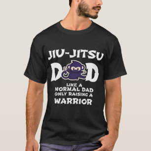 T-shirt Mens Jiu jitsu Papa lève un guerrier drôle